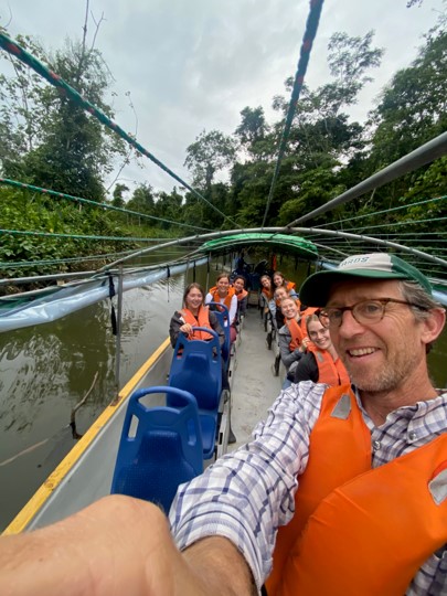 Boat trip from Coca on the Napo River to the Yarina Ecolodge in the Amazon rainforest